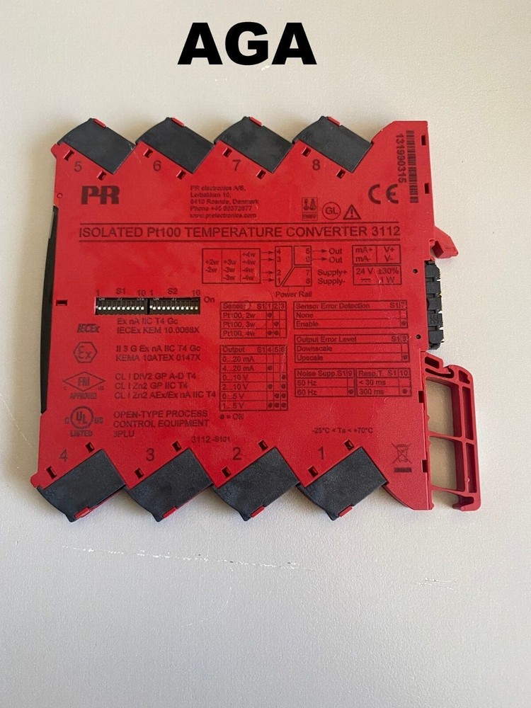 PR Electronics Isolated Pt100 Temperature Converter 3112