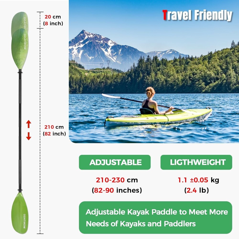 Corrosion-Resistant Kayak Oars with Quick Lock