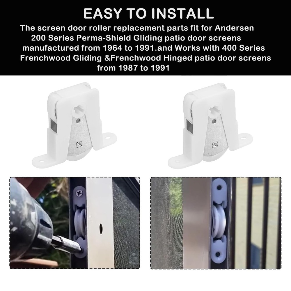 Sliding Screen Door Rollers for Andersen Part #1274104 Before 1991 for Replace