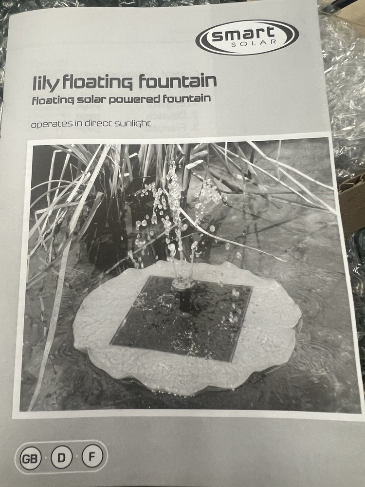 SMART SOLAR LILY FLOATING FOUNTAIN