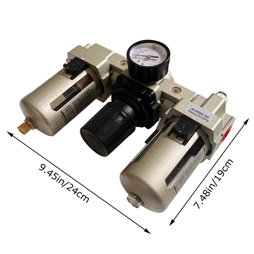 0.75'' NPT Filter Regulator Oiler Lubricator Compressed Air Source Treatment New