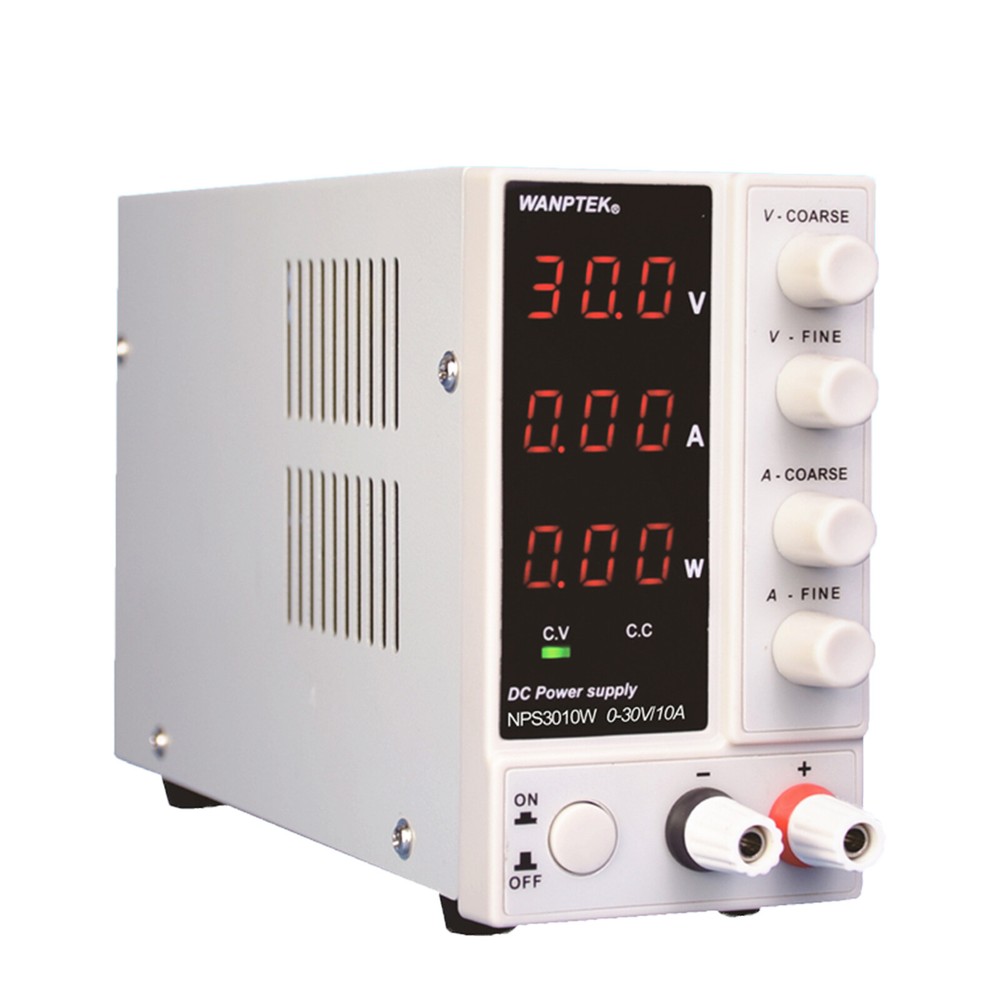 300W 0-10A Lab DC Power Supply Digital Variable Regulated Benchtop Power Source