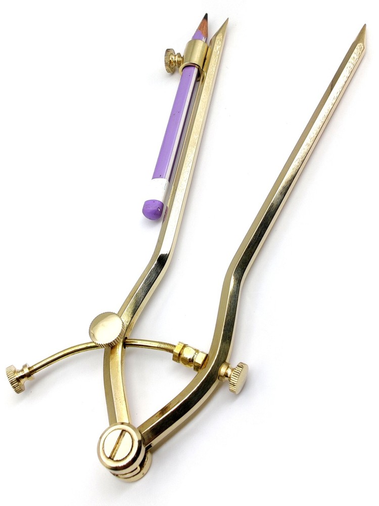 Large Pencil Marking Compass Circle Leather Scratch Compass Maker Wing Divider,