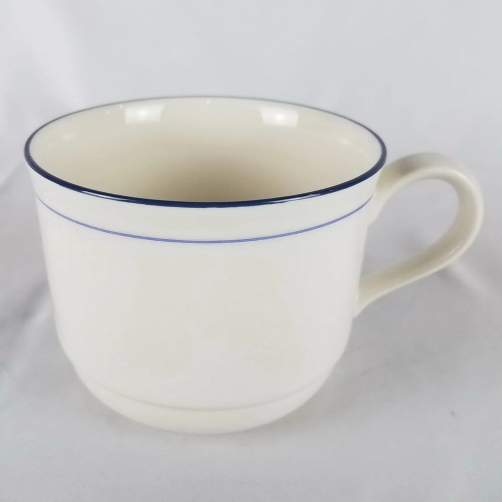 Lenox Chinastone BLUE PINSTRIPES Flat Cup