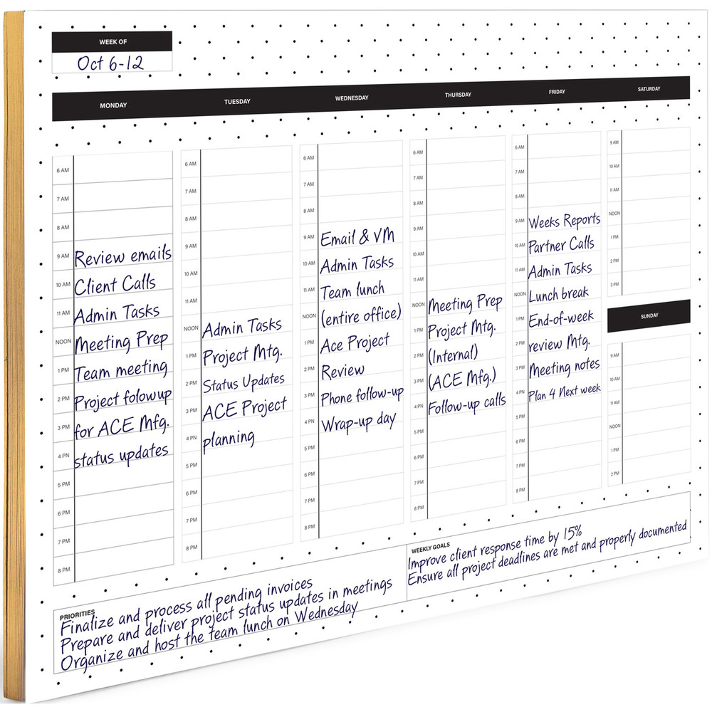 Hourly Planner Dots Background