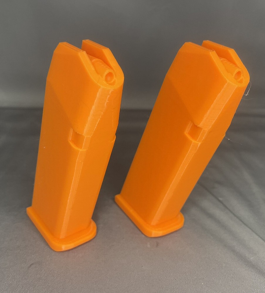 (2 pack) Glock 17 Dummy Magazine - Dry Fire training / practice magazine Orange