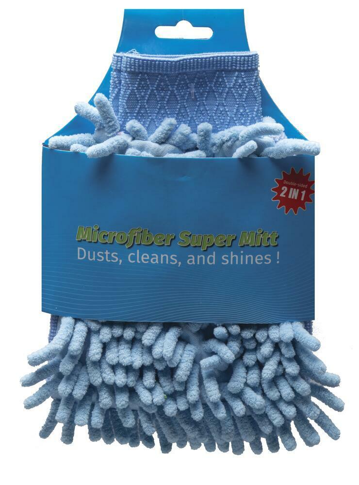 Microfiber Super Wash Mitt Double Sided Dust Wipe Scrub Machine Washable