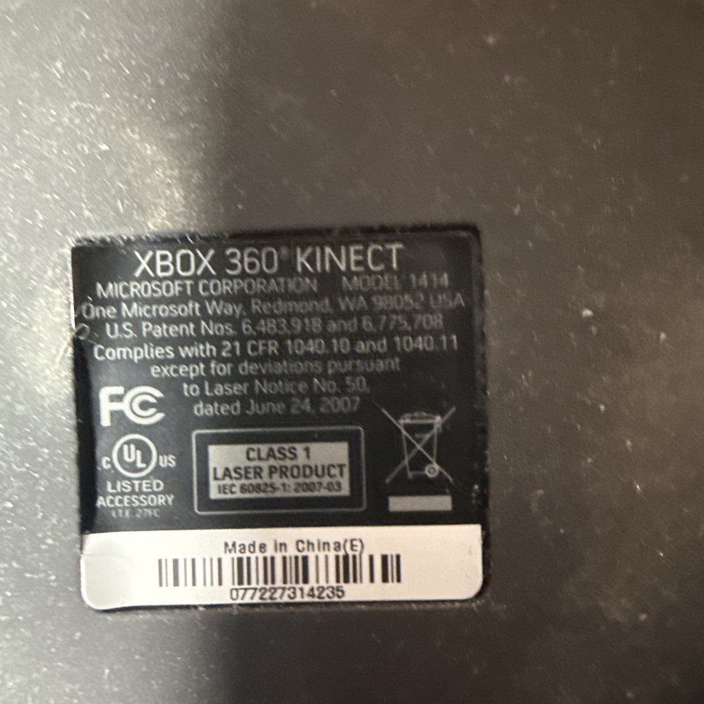 Microsoft 1414 Xbox 360 Kinect Sensor Bar Black