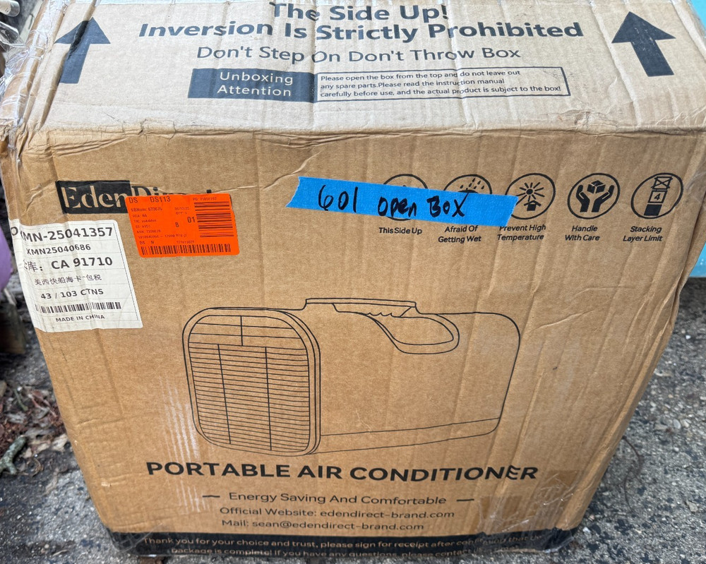 Edendirect 4500 BTU Portable Air Conditioner Cools 150 sq. ft. with Dehumidifier