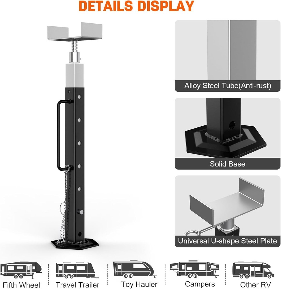 RV Slide Out Support Jack Stands for Stabilize Travel Trailer Camper Fifth Wheel