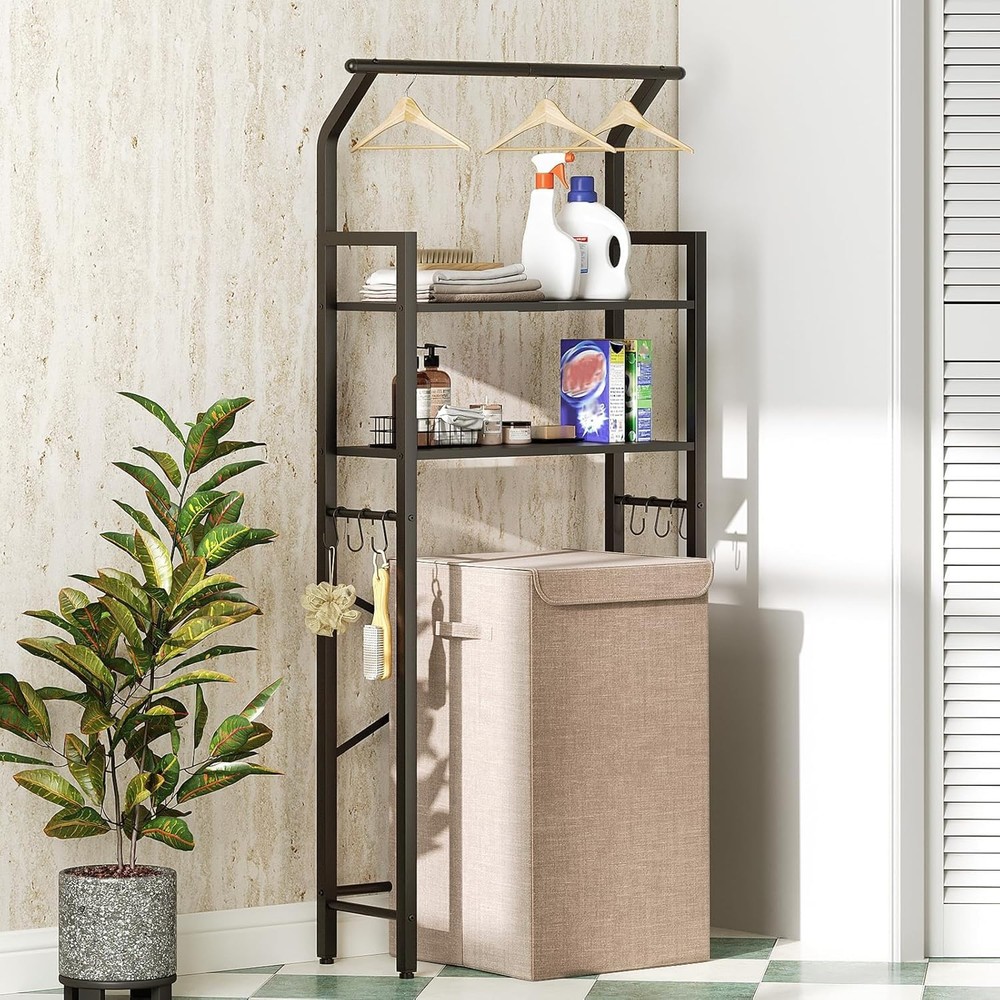 2-Tier Over The Storage, Multifunctional Vertical Over Bathroom Organizer, Fr...
