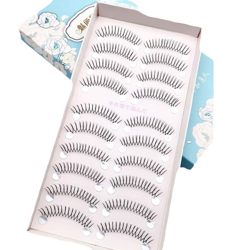 10 Pair U-shaped False Eyelashes Lash Extension Reusable Natural Wispy Comic E ๑