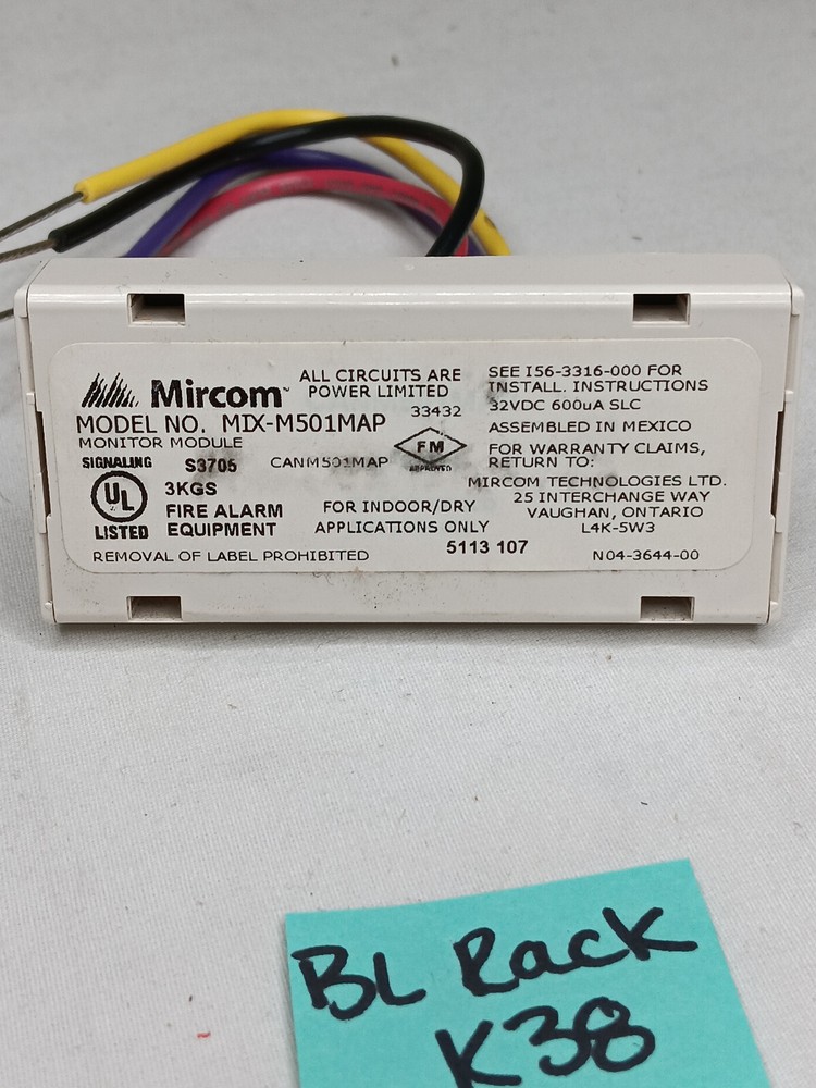 Mircom MIX-M501MAP Intelligent Mini-Monitor Module *No Box*