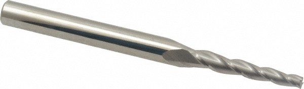 Accupro 2? 1/8" Small End Diam, 1" LOC, 3 Flute Solid Carbide Tapered Square ...