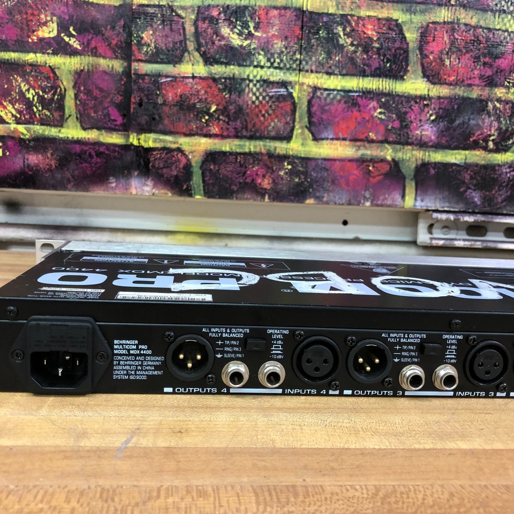 Behringer MDX4400 Multicom Pro Audio Quad Dynamics Processor Tested Works