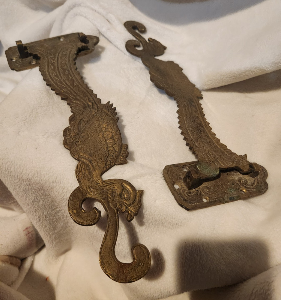Antique Brass Peacock Swivel Hook