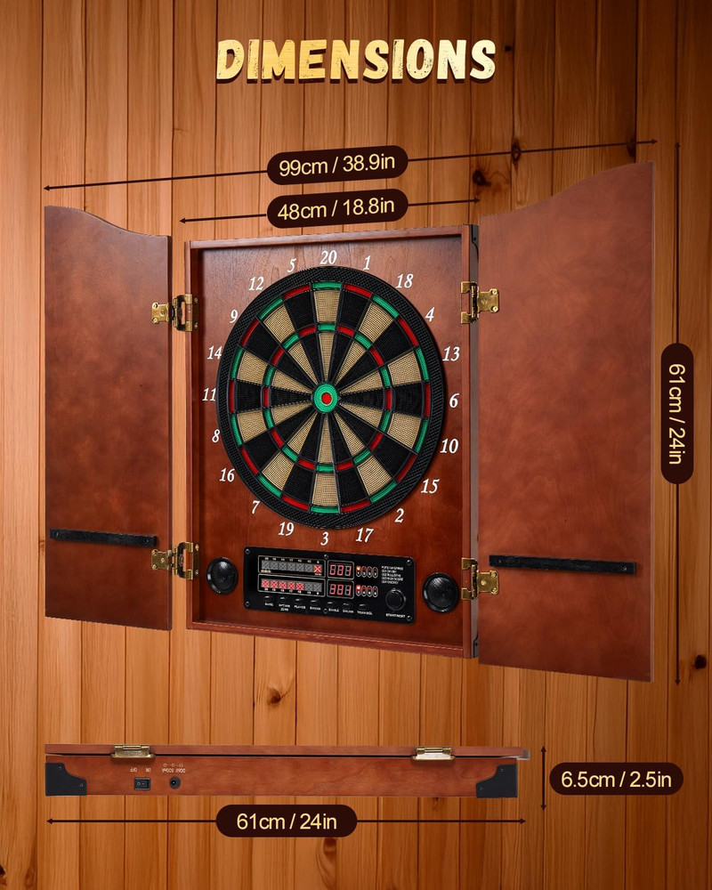 Electronic Dart Board Decorative Dart Board Cabinet Set