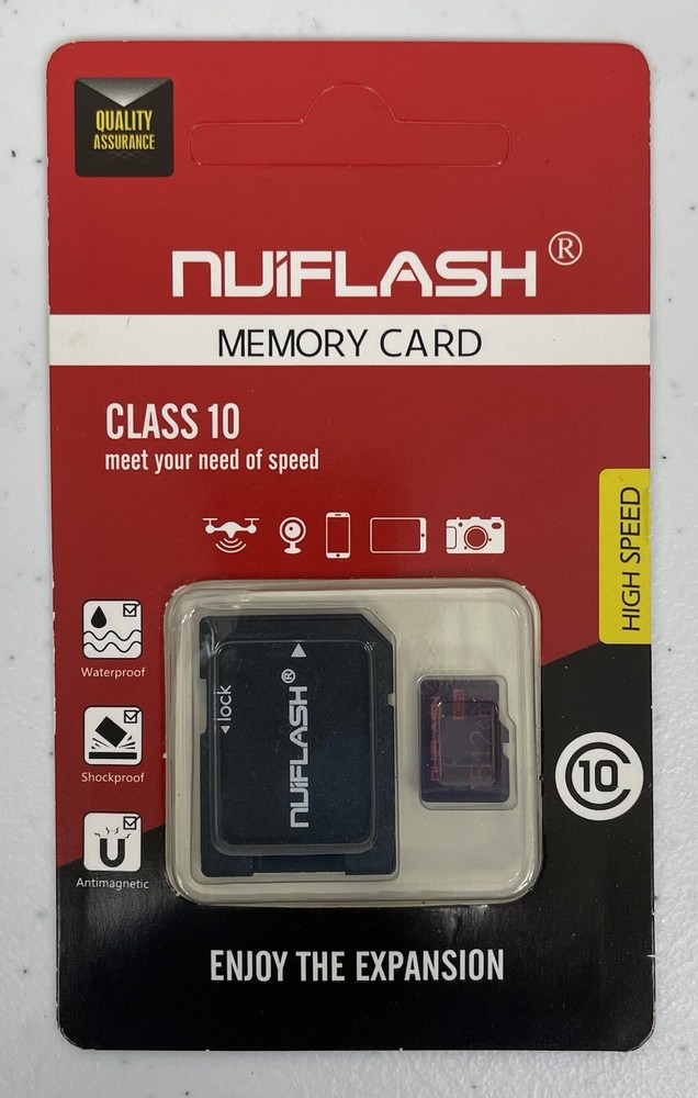 Nuiflash Memory Card Class 10 High Speed, Waterproof, Shockproof, Antimagnetic