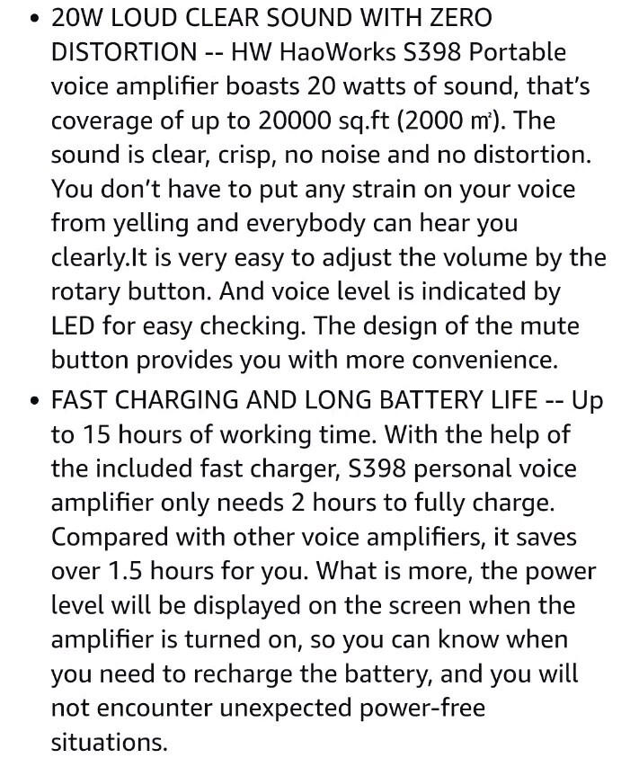 Haoworks Orginal Voice Amplifier S398