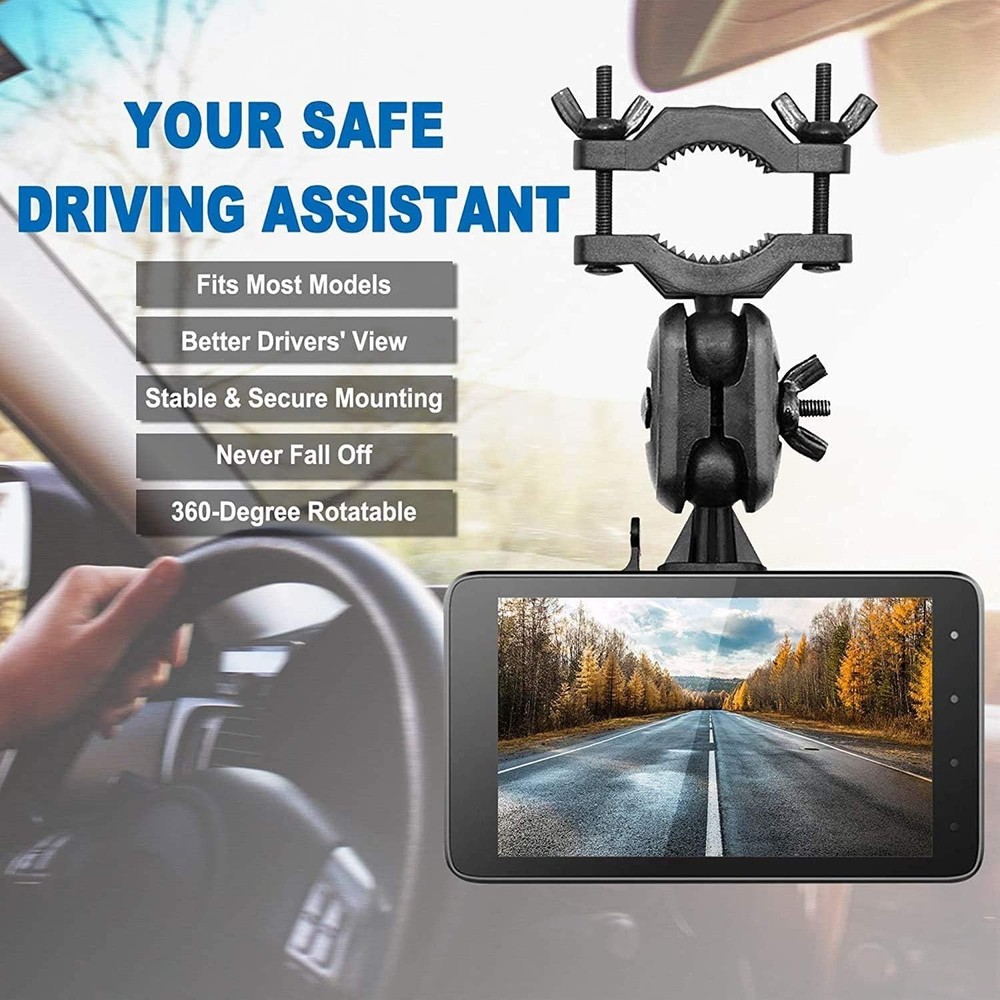 16-Piece Adjustable Dash Cam Mount Kit - Secure & Versatile Vehicle Solution