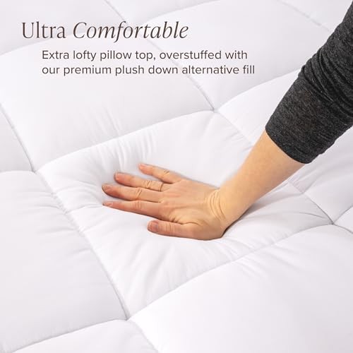 Microplush Mattress Topper - Pillow Top Reversible - King White (Microplush)