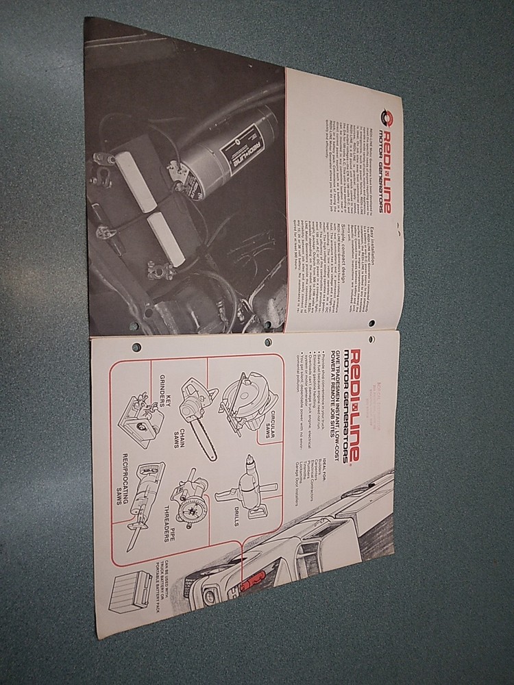 Redi Line Motor Generator Model DA Catalog
