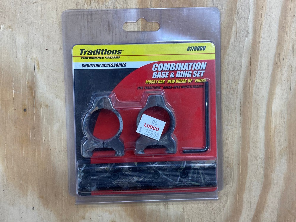 Combination Base ring set A1788BU Camo fits Traditions Breakopen muzzleloader