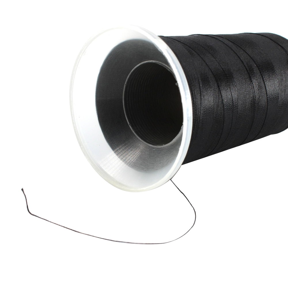 210D/3 Black Polyester Sewing Thread Spools 1333 Yards Heavy Duty Thread for ...