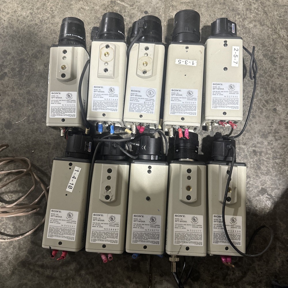 Sony SPT-M104A Hyper HAD Black & White Video Security Camera CCD-IRIS