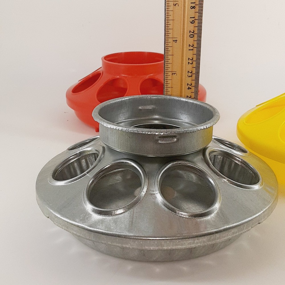 1 Galvanized Chick Feeder 2 Plastic = 3 Rustic Decor Farmhouse for Mason Jars