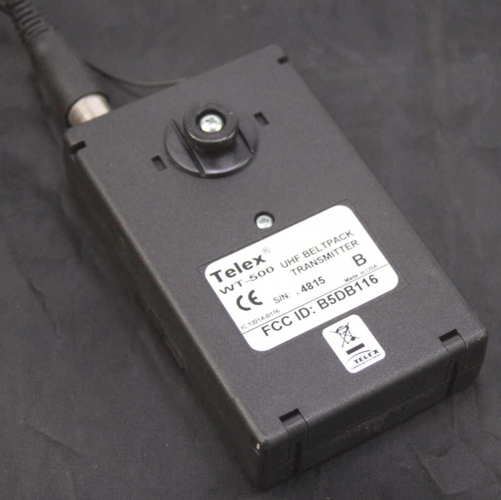 Telex WT-500 Band B UHF Wireless Beltpack Transmitter