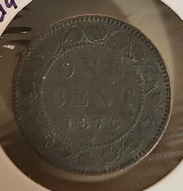 1876 H Canada 1 Cent
