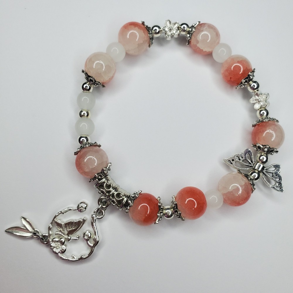 Hand crafted artisan unique gemstone bracelet