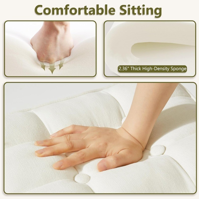 Royal Windsor Vanity Stool,Square Ottoman Stool Foot Rest