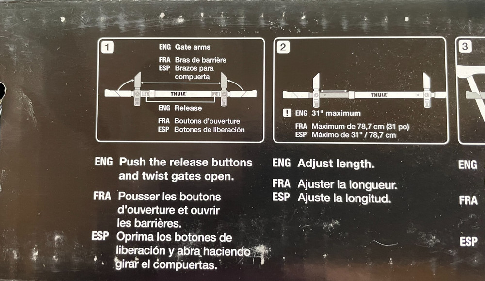 Thule 982XT Frame Adapter - Bicycle Cross Bar