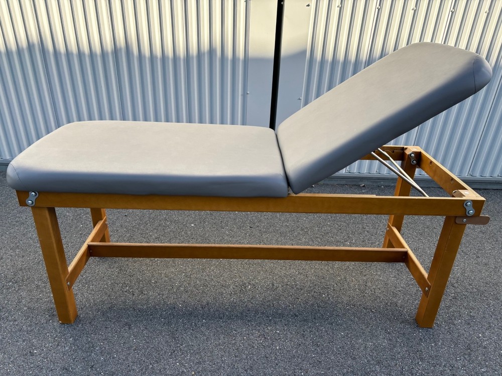 Oakworks Treatment Table-Greyish Tan Upholstery