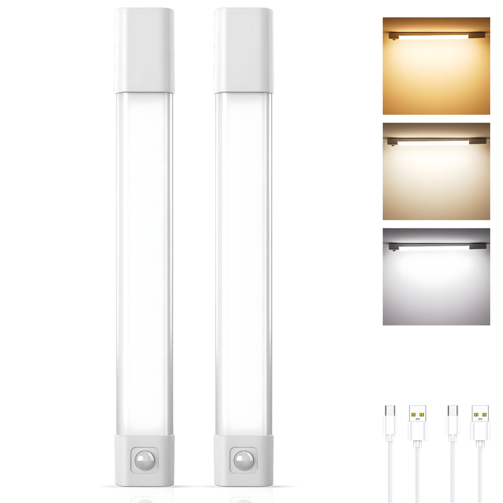 50LED Rechargeable Motion Sensor Closet Light Dimmable Under Cabinet Kitchen