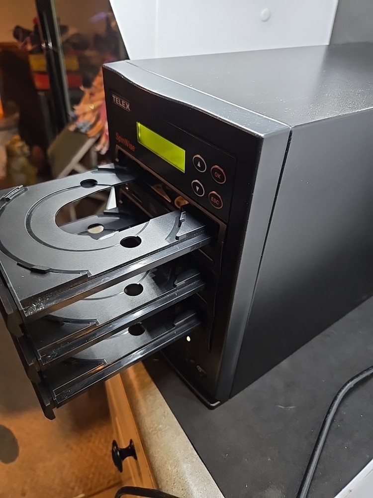 Telex SpinWise 3CD Disc Duplicator Copier W/ 3Drive Bays Used Untested
