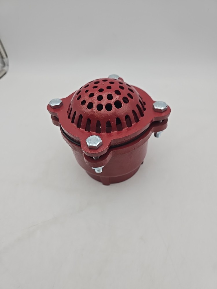 CAST IRON THREADED FOOT VALVE 3 1/4" Red
