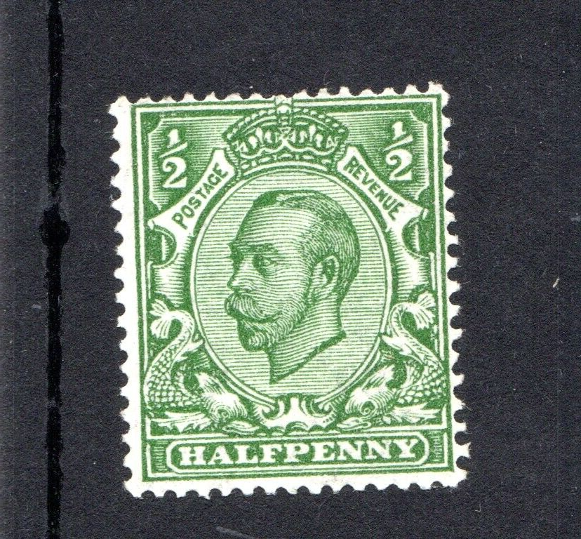 GEORGE V DOWNEY MULTIPLE CYPHER 1/2d GREEN SG346 UM CAT £20