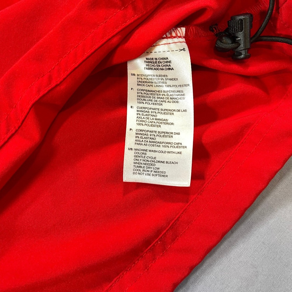 Adidas Golf Windbreaker Vented 1/4 Zip Pullover Mens S Red Adjustable
