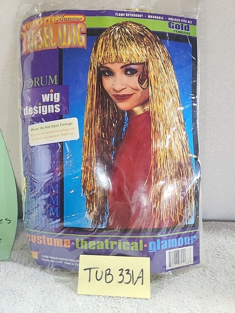 Gold Tinsel  Wig