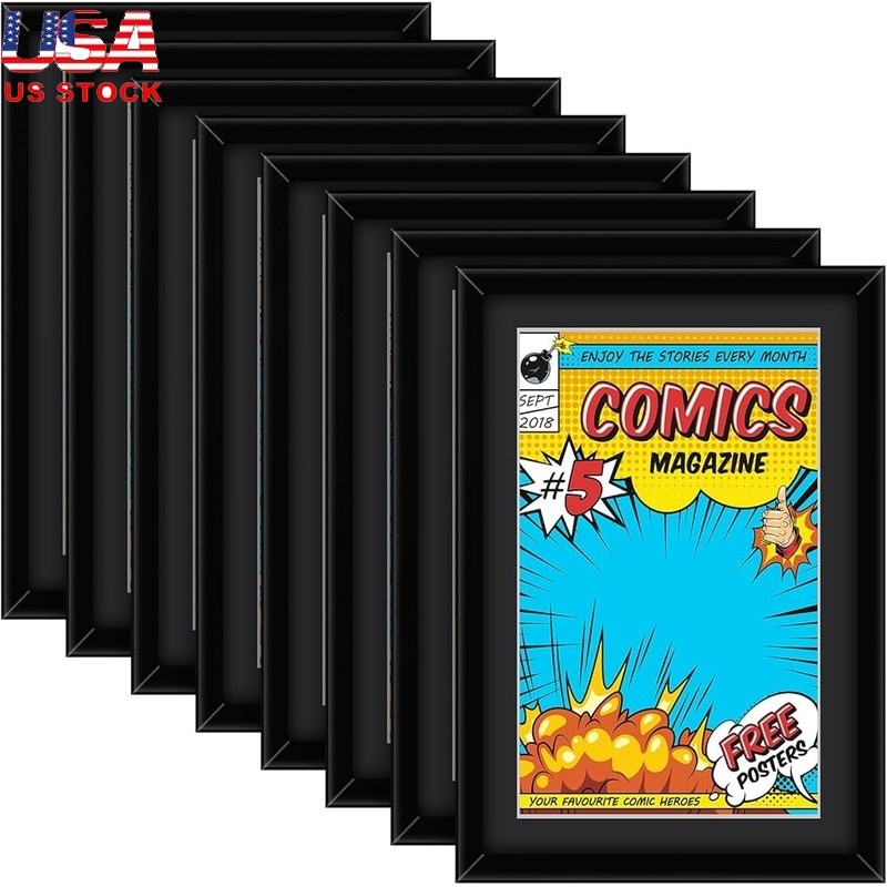 Comic Book Display Frames Set 8 Pieces Wall Mount Table Decor Holder Storage New