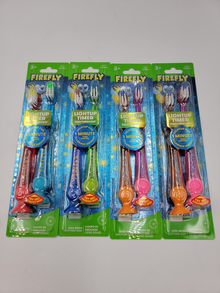 4 Pack Light-up Kids Timer Toothbrush Soft