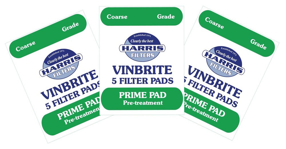 3x Harris Prime Pre-Filter Pads 5-pack Use with Harris Vinbrite MK3 Filter Kit