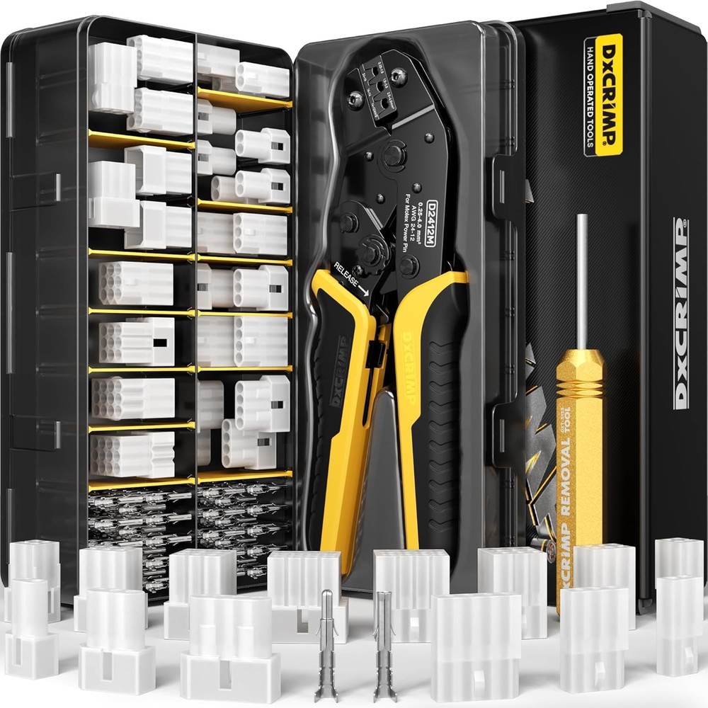 .093" Crimping Tool Kit with Pin Extractor – Durable & Ergonomic Design