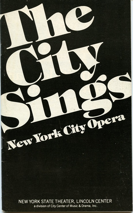 NEW YORK CITY OPERA - Three Autographed Program