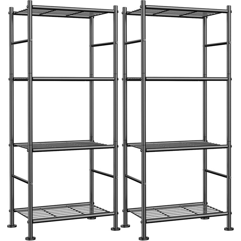5-Tier Heavy Duty Wire Shelving Unit Space Saving Storage Rack Adjustable Feet