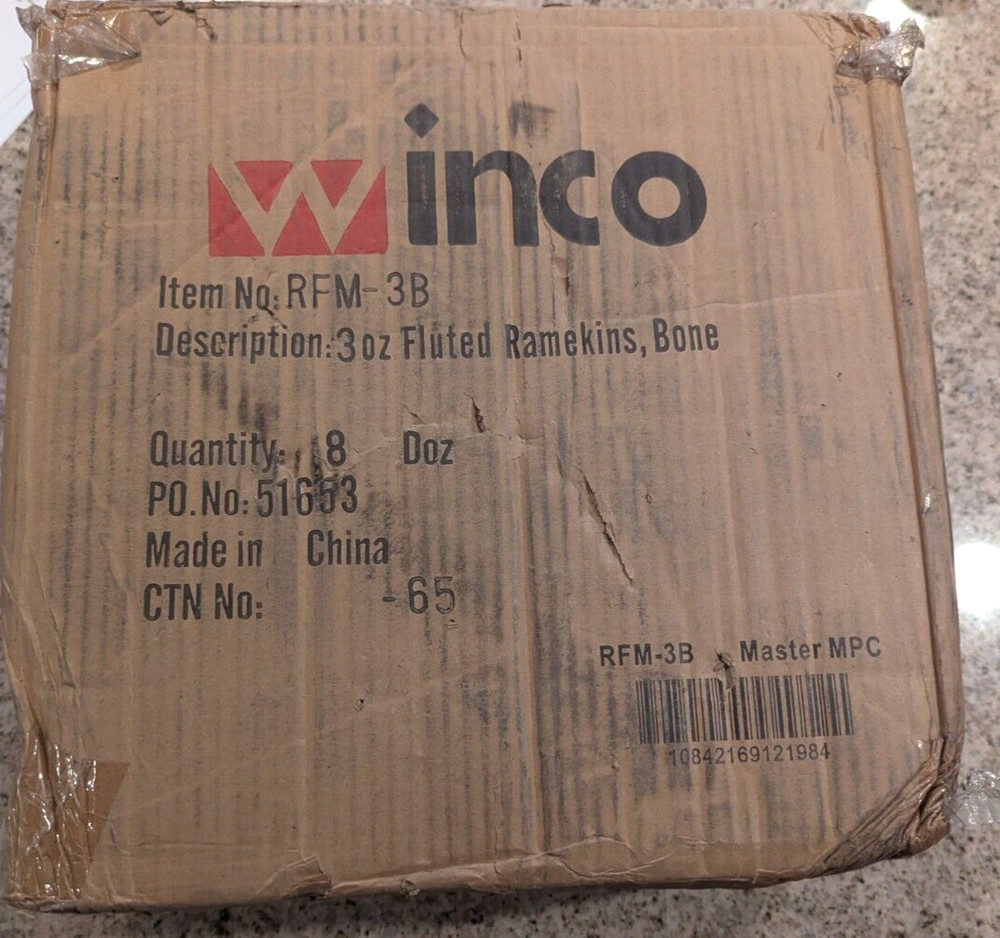 Winco Bone Fluted Ramekin, 3 Ounce -- 96 per case