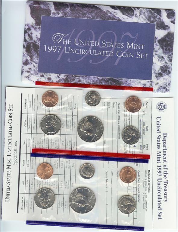 1997 P and D Mint Set - Envelope/COA Complete